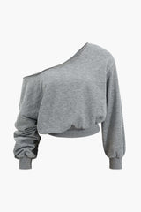 "Asymmetric Top And Pants Set"