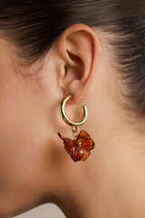 "Alloy 3D Floral Earrings"