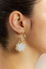 "Alloy 3D Floral Earrings"