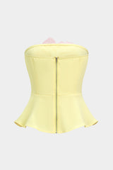 "3D Floral Embroidery Tube Top"