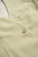 "Asymmetrical Hem Fake Pocket Vest"