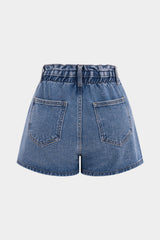 "Denim Button Shorts"