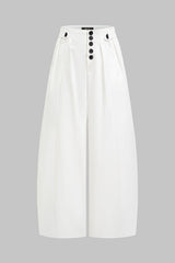 "Button Wide Leg Pants"