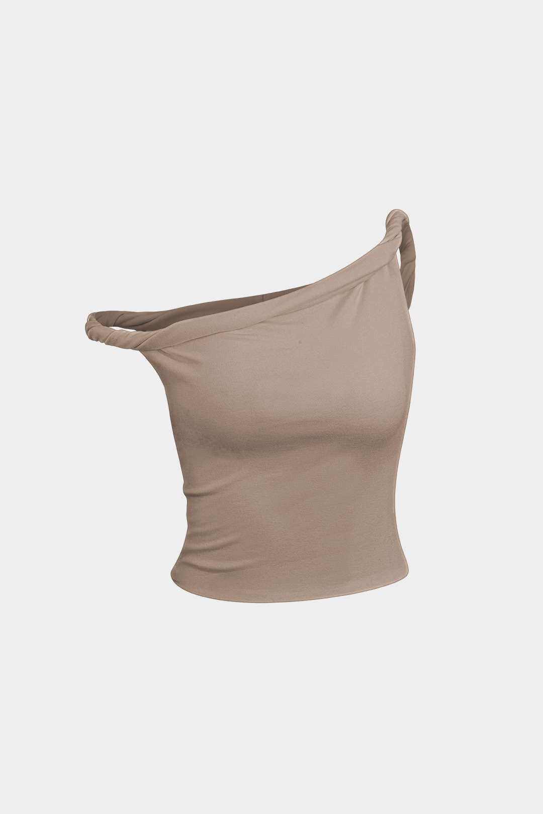 "Basic Asymmetrical Twist Sleeveless Top"