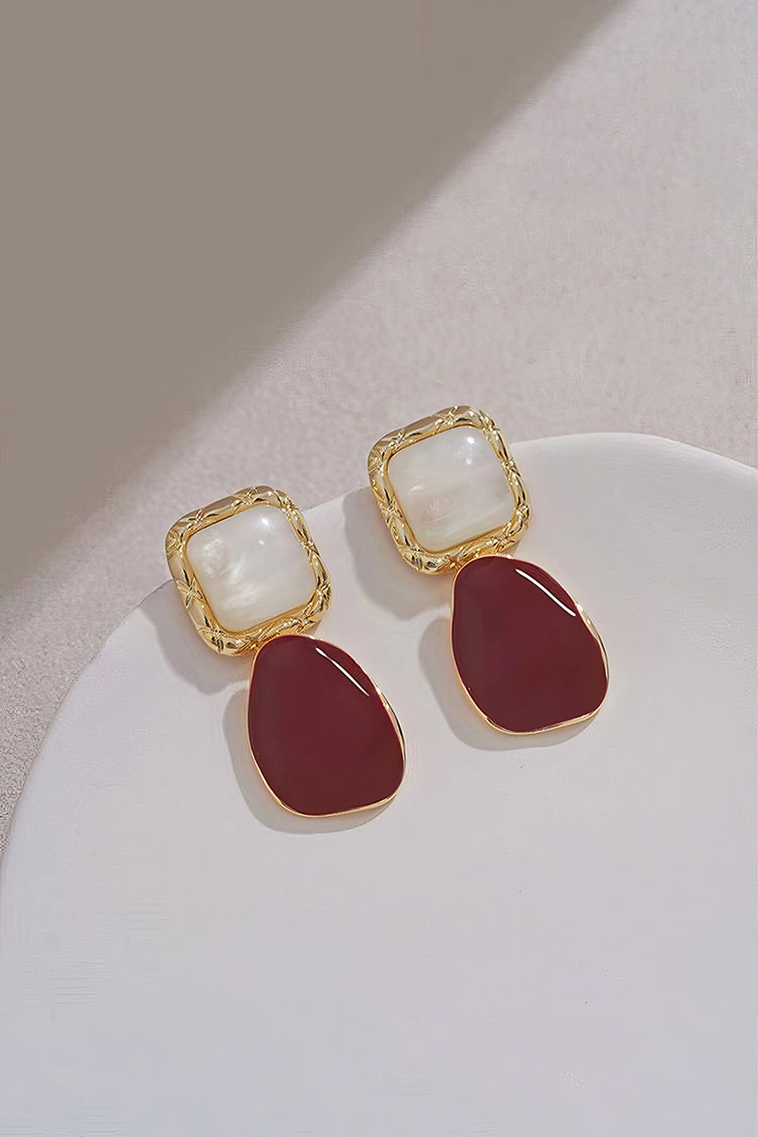 "Asymmetrical Square Earrings"