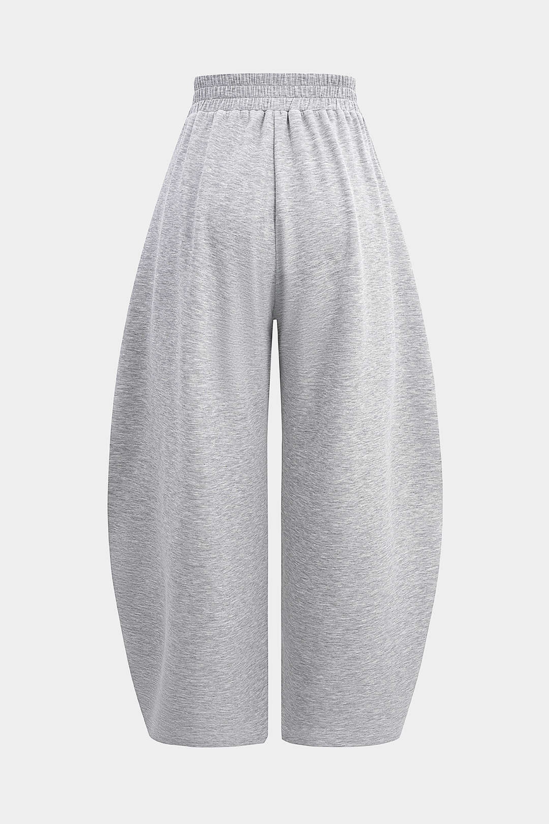 "Crossed Shirred Waist Barrel Pants"