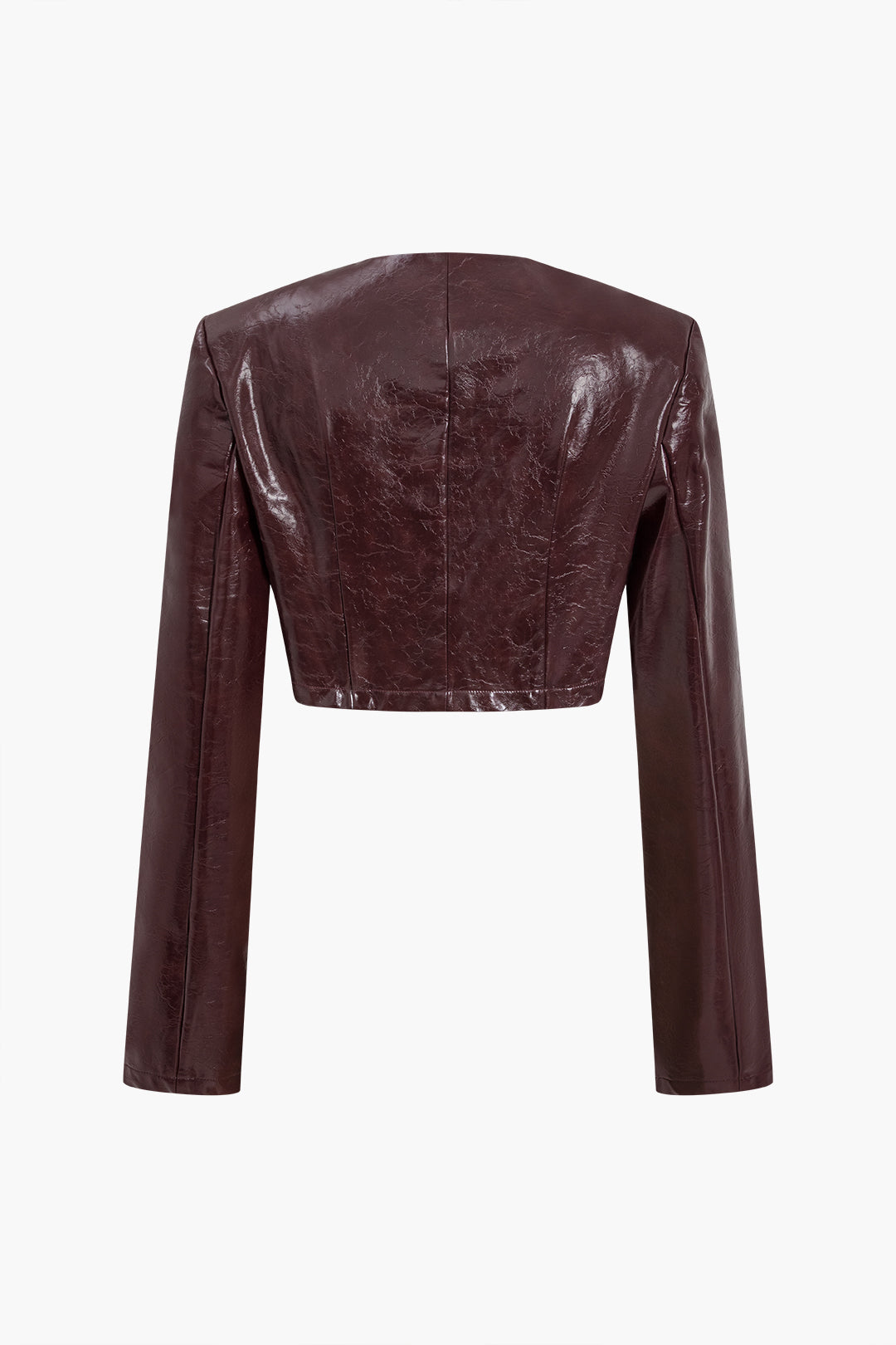 "Asymmetrical Faux Leather Skirt Set"