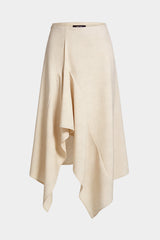 "Asymmetrical Hem High Waist Skirt"
