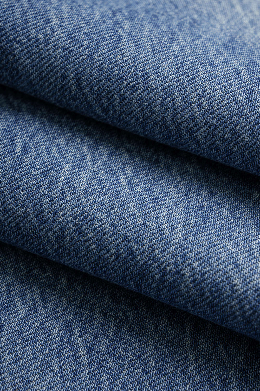 "Denim Button Straight Leg Jeans"