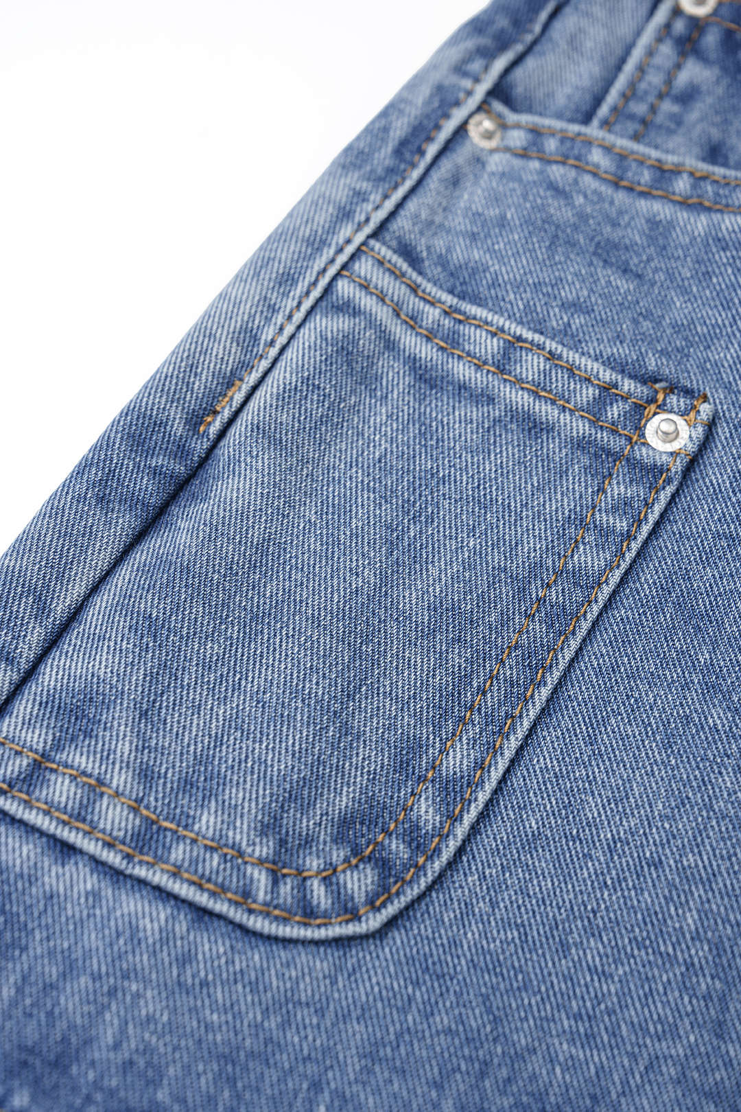 "Denim Asymmetrical Pocket Shorts"