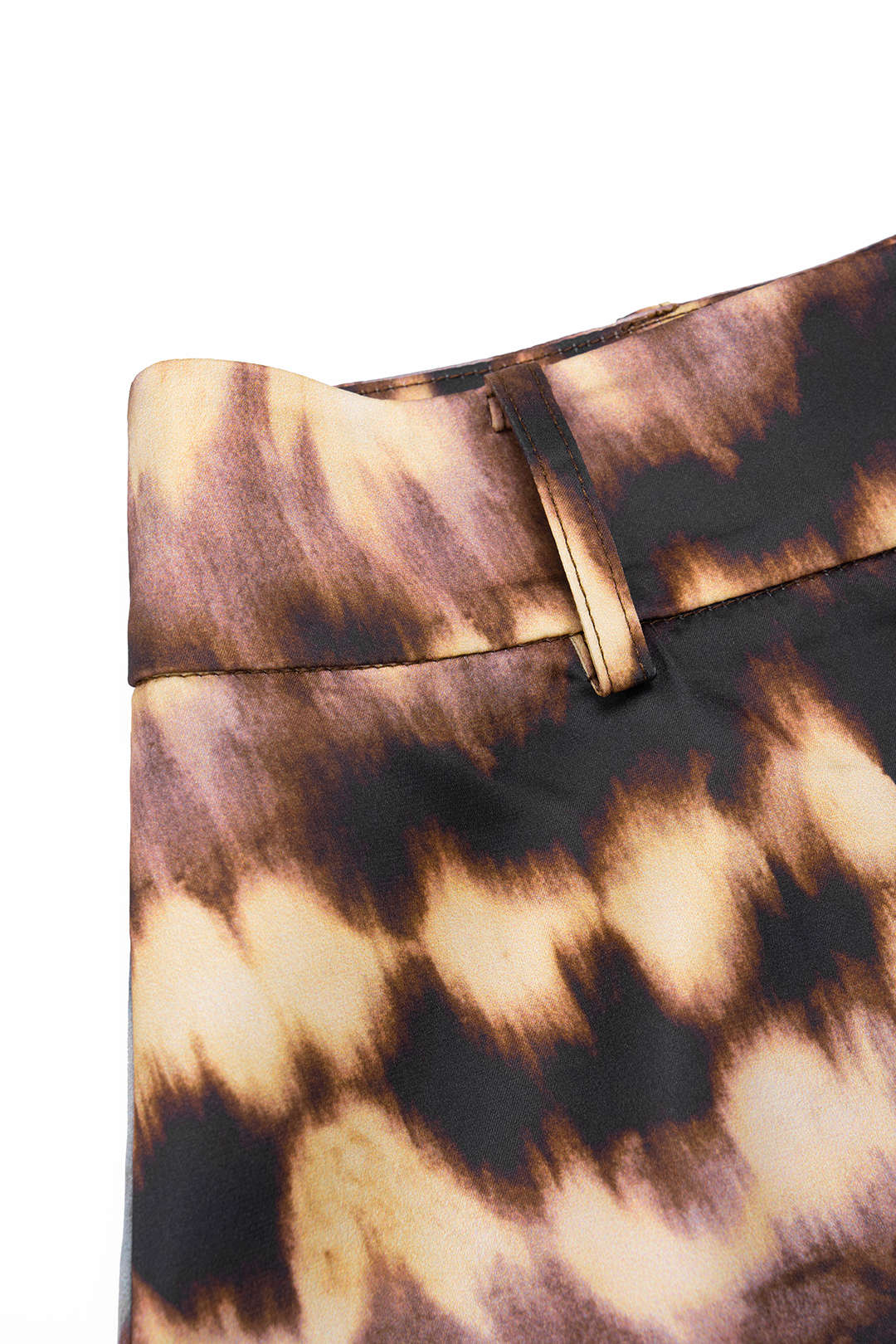 "Abstract Tie Dye Print Satin Shorts"