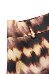 "Abstract Tie Dye Print Satin Shorts"