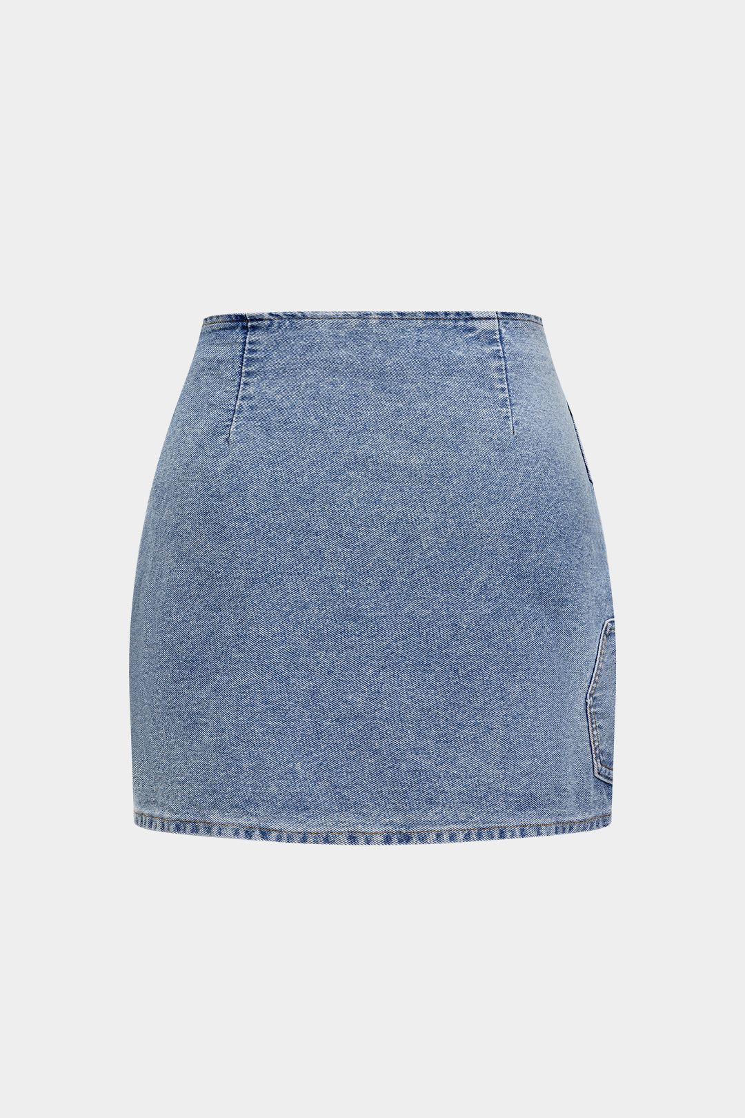"Denim Asymmetrical Design Skirt"