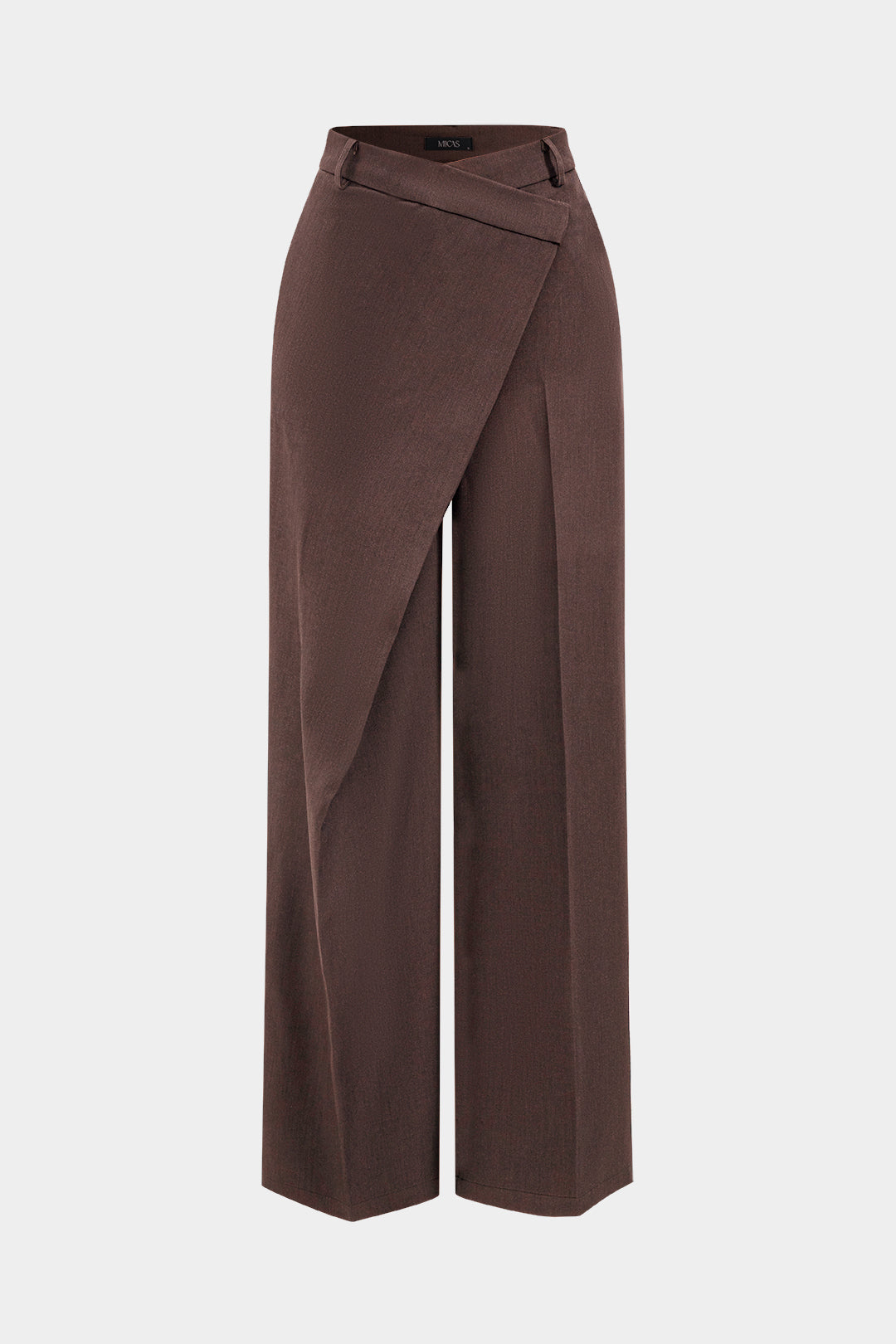 "Asymmetrical Wide Leg Trousers"