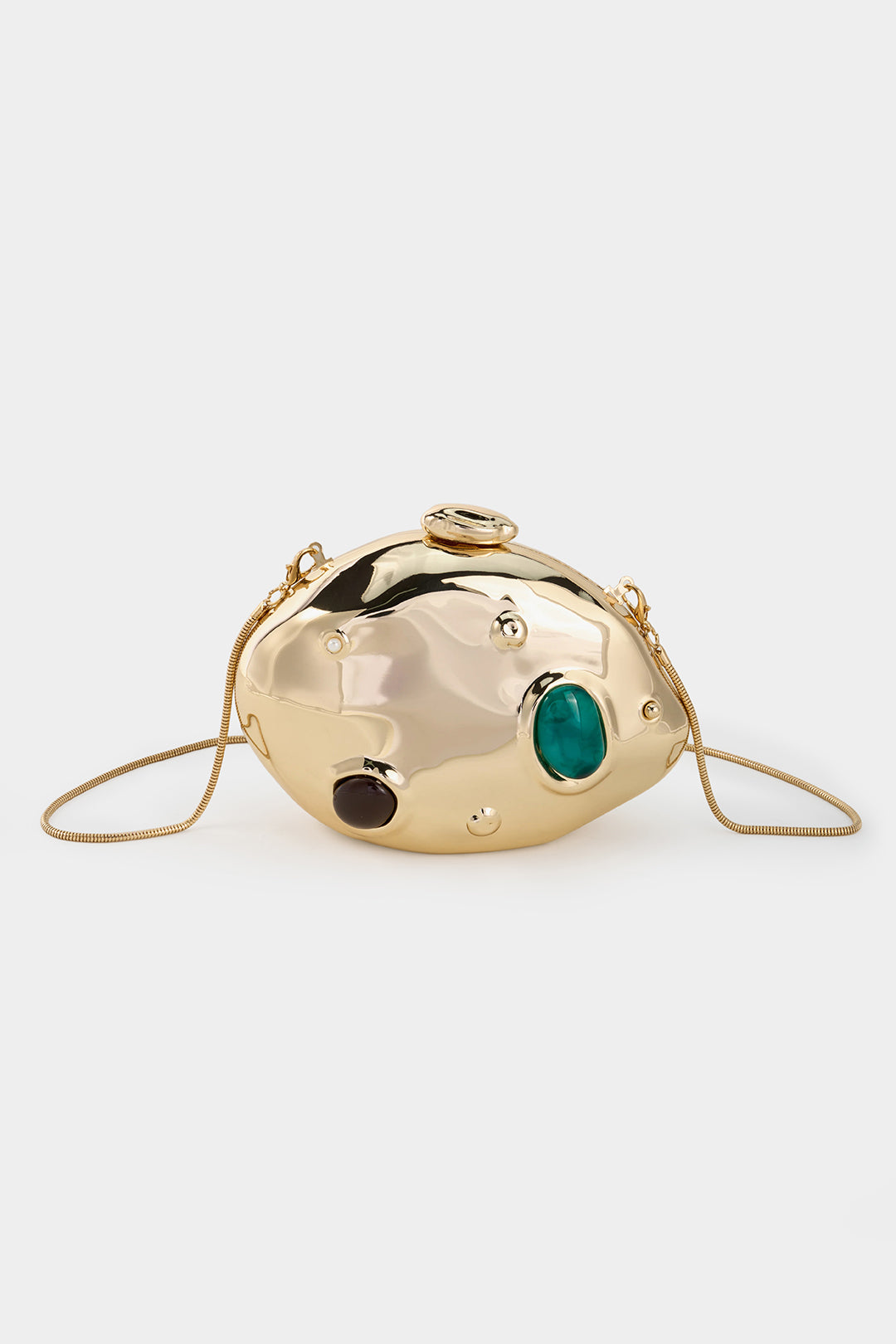 "Alloy Irregular Clutch Bag"