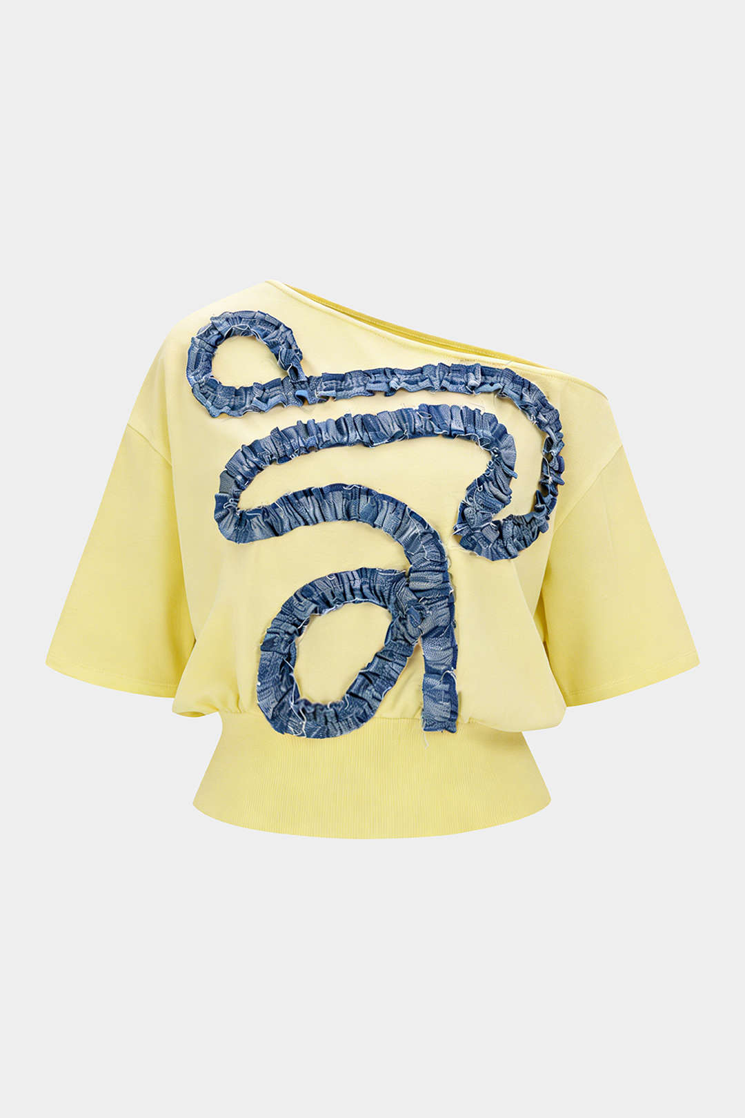 "Asymmetrical Patchwork Short Sleeve T-Shirt"