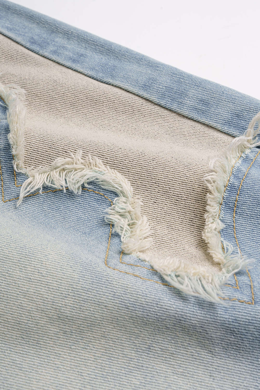 "Button Pocket Wide Leg Jeans"