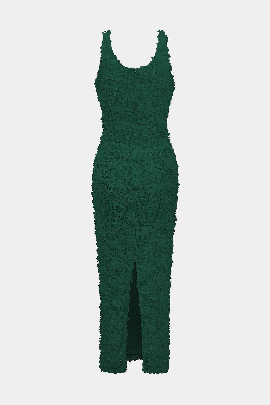 "Appliques V-neck Slit Maxi Dress"