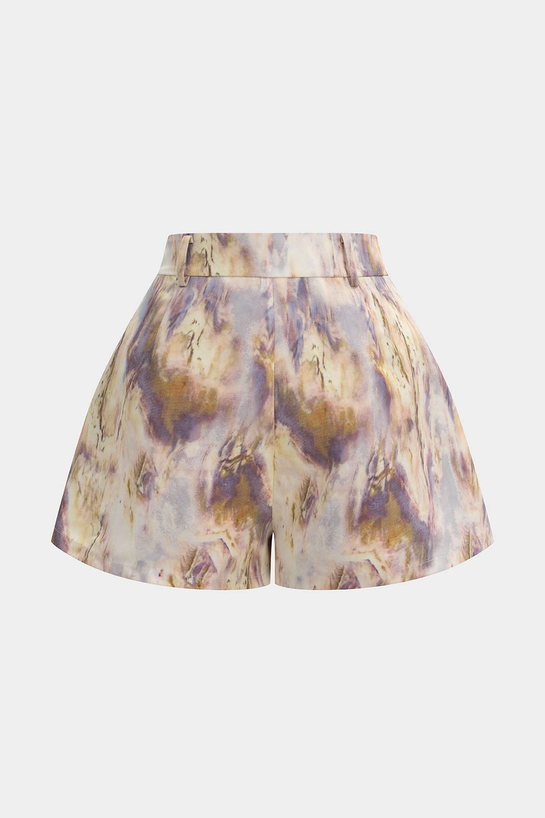 "Abstract Print Wide Leg Shorts"
