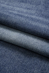 "Denim Asymmetrical Button Shorts"