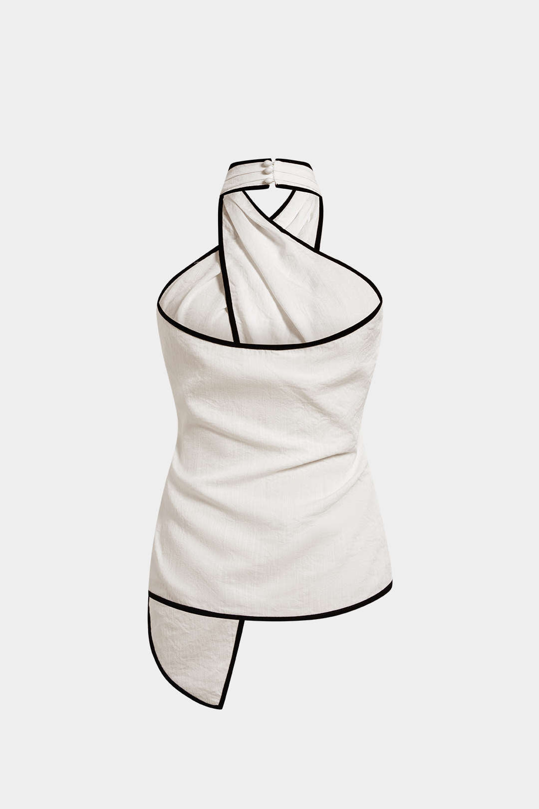 "Contrast Binding Halter Asymmetrical Cami Top"