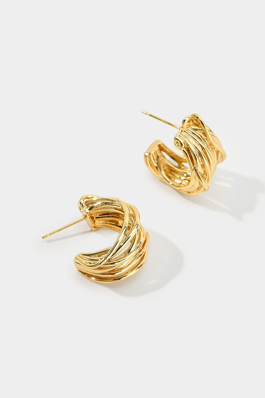 "Alloy C-Shaped Irregular Earrings"