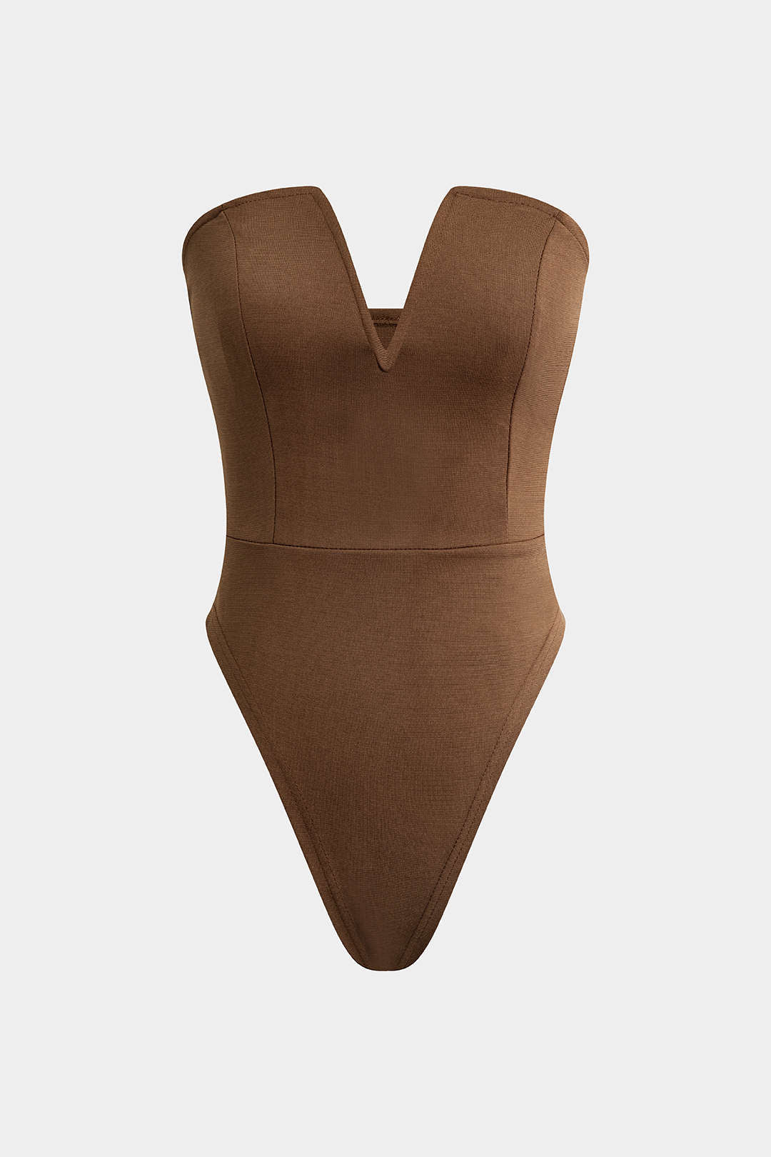 "Basic V-neck Strapless Bodysuit"