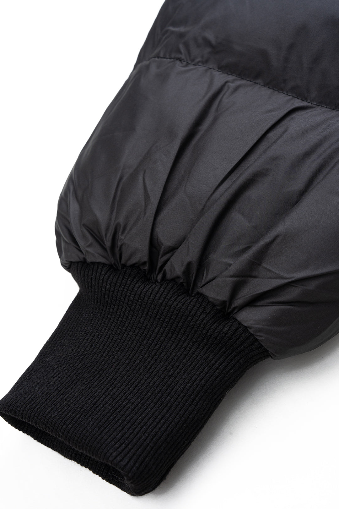 "Demin Patchwork Zipper Puffer"