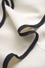 "Contrast Binding One Shoulder Ruffle Belted Sleeveless Jumpsuit"