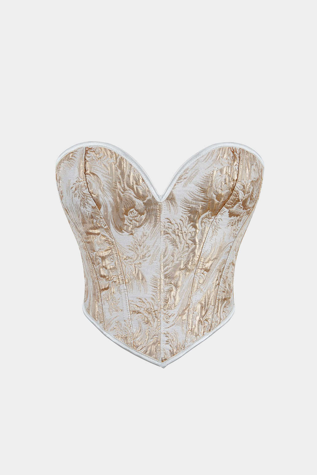 "Abstract Braided Tie V-neck Corset Top"