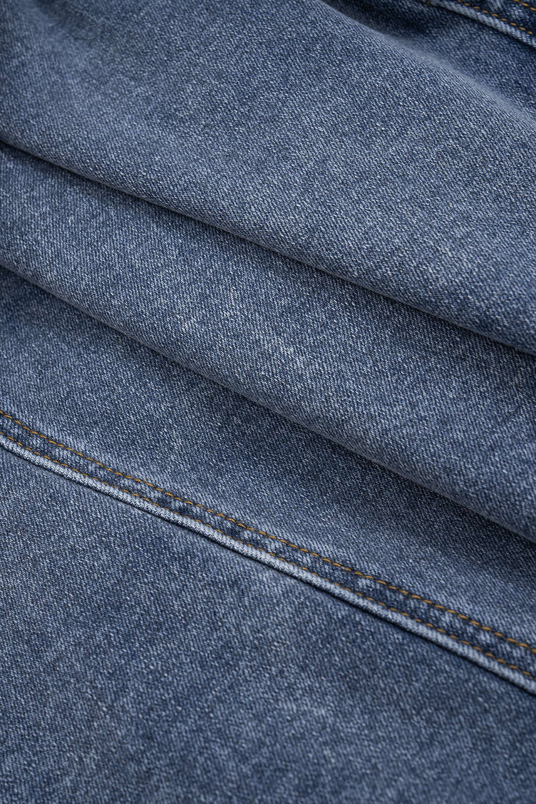"Denim Asymmetry Button Skirt"