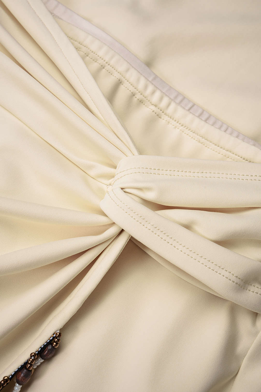 "Beaded Asymmetrical Ruched Skirt"