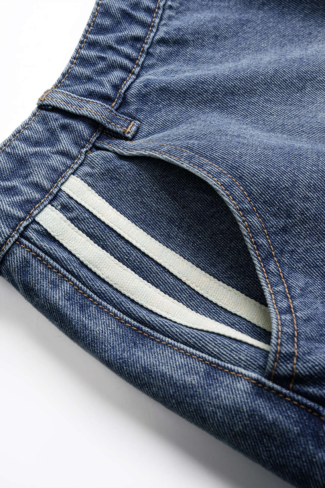 "Denim Asymmetrical Seamdetail Button Skirt"