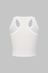 "Basic U-Neck Crop Tank Top"