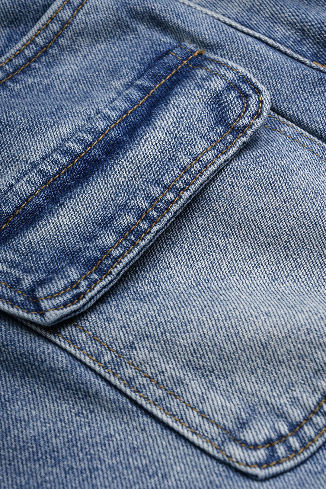"Denim High Waist Pocket Wide Leg Skirt"