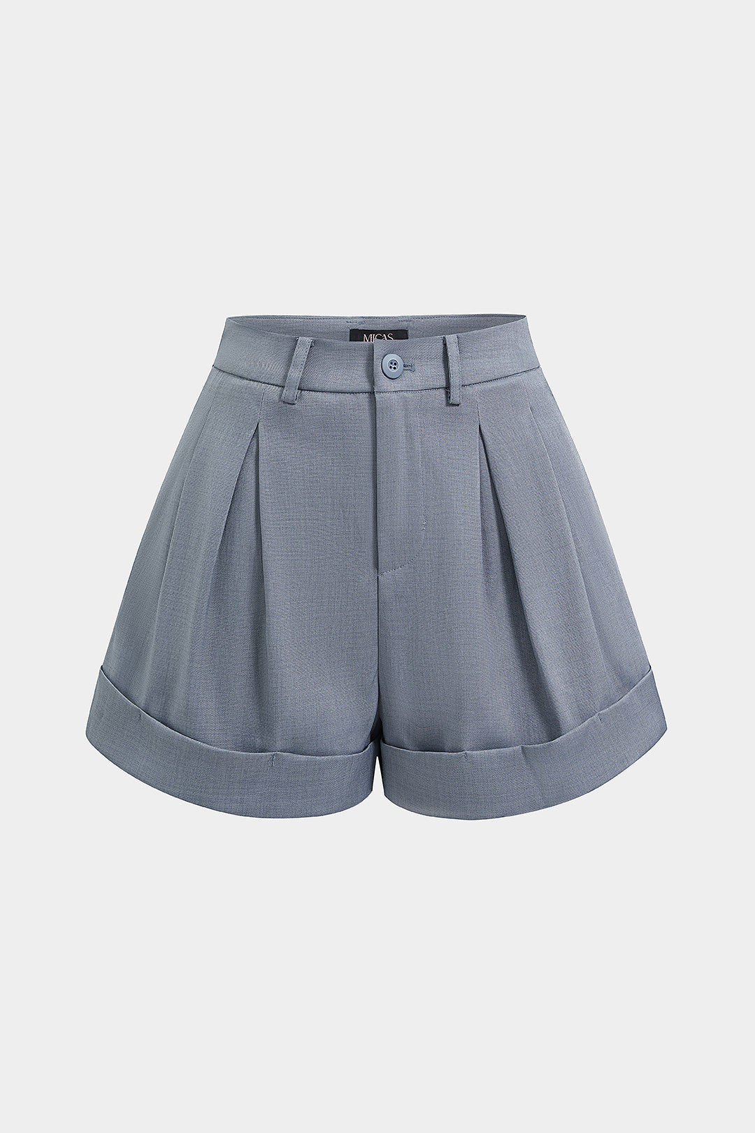 "Cuffed Hem Wide Leg Shorts"