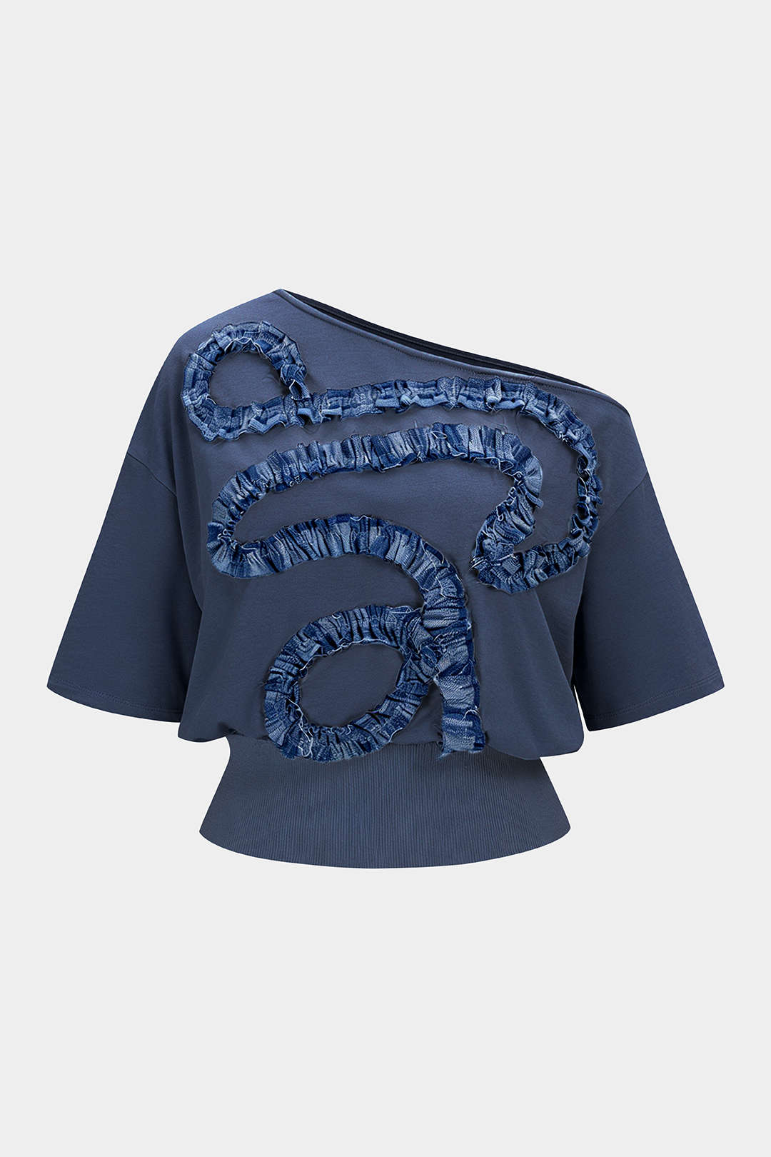 "Asymmetrical Patchwork Short Sleeve T-Shirt"