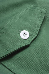 "Button Pocket Sleeveless Mini Dress"