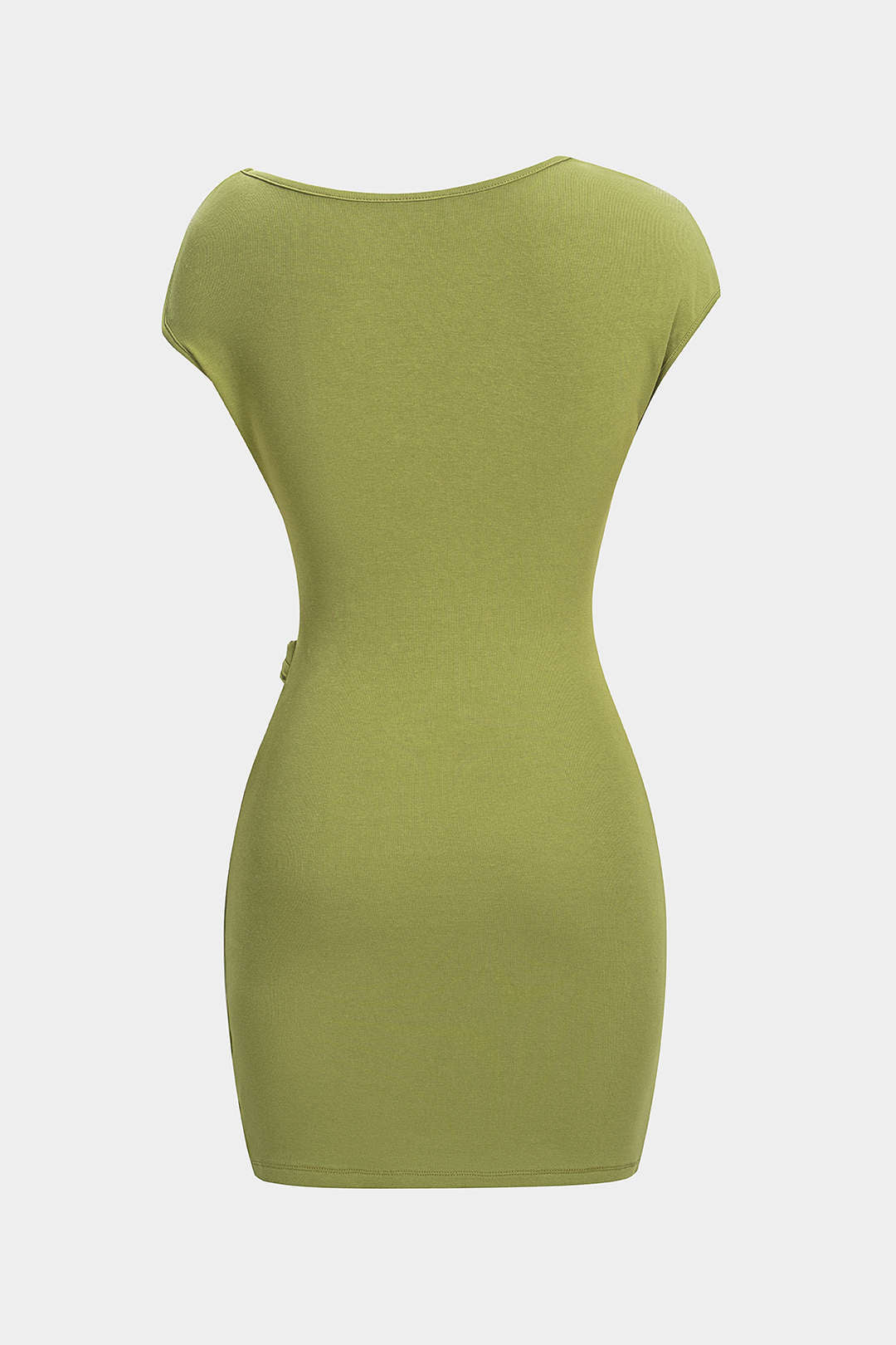 "Asymmetrical Twist Knot Hollow Out Mini Dress"