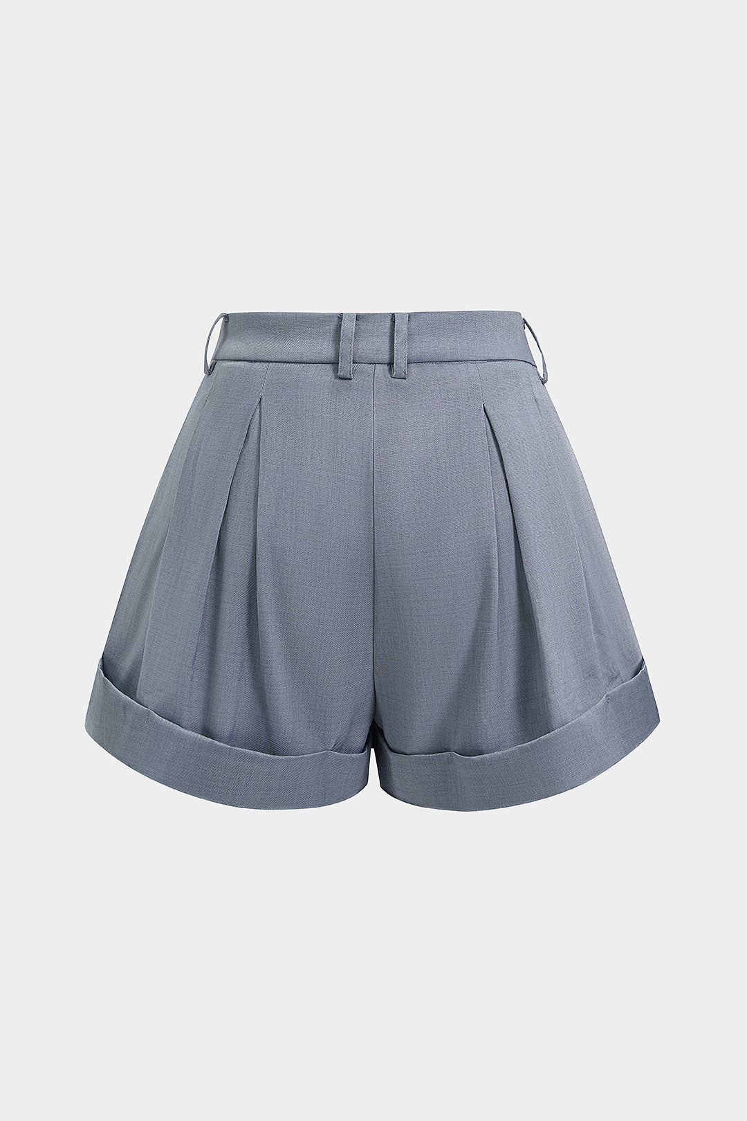 "Cuffed Hem Wide Leg Shorts"