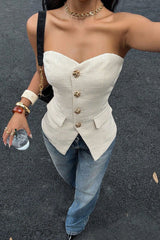 "Button Tube Top"
