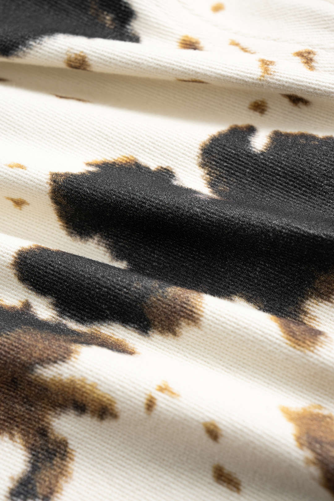 "Denim Abstract Splatter Print Wide Leg Jeans"