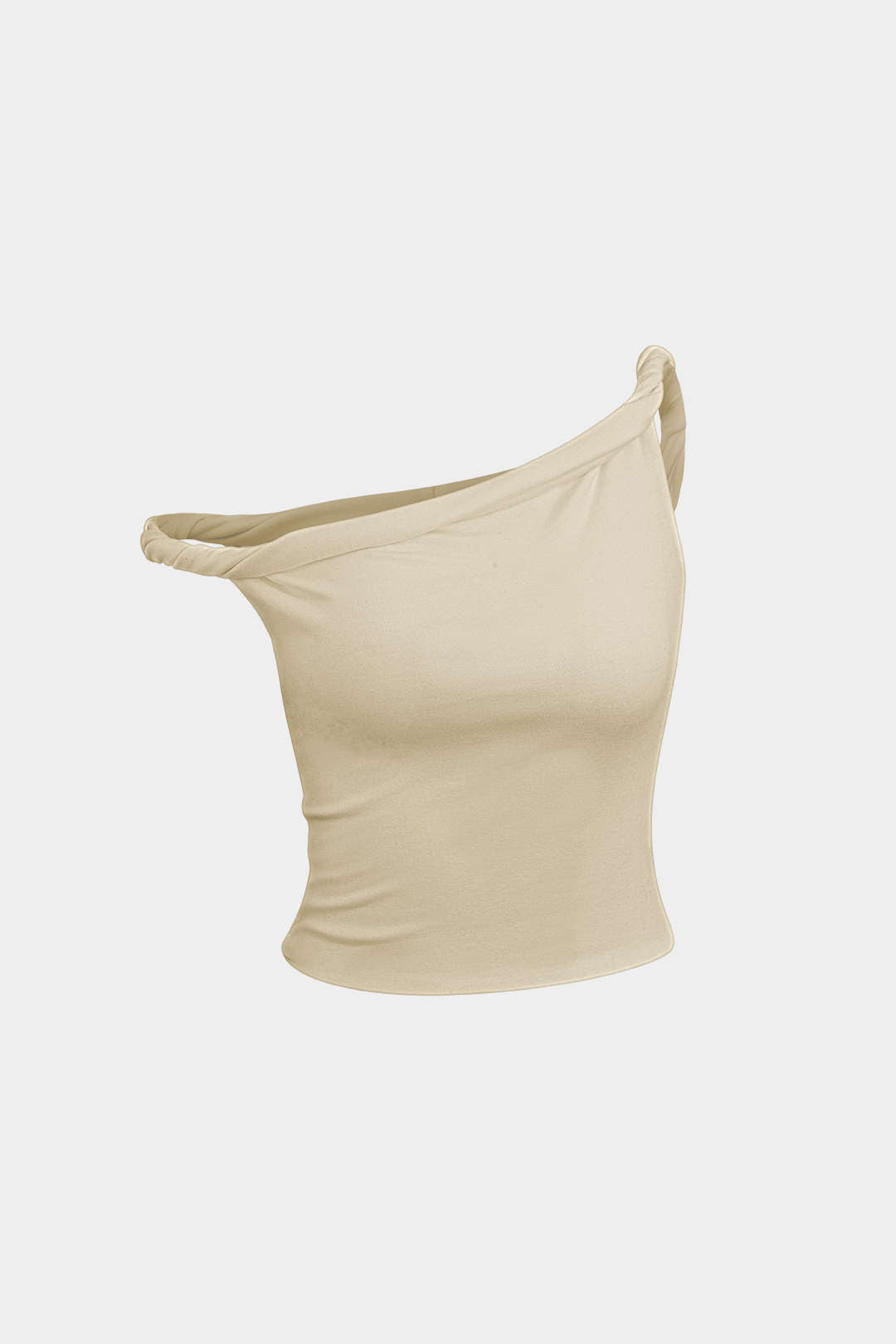 "Basic Asymmetrical Twist Sleeveless Top"