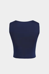 "Basic Square Neck Cropped Tank Top"