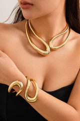 "Cut Out Asymmetrical Necklace"