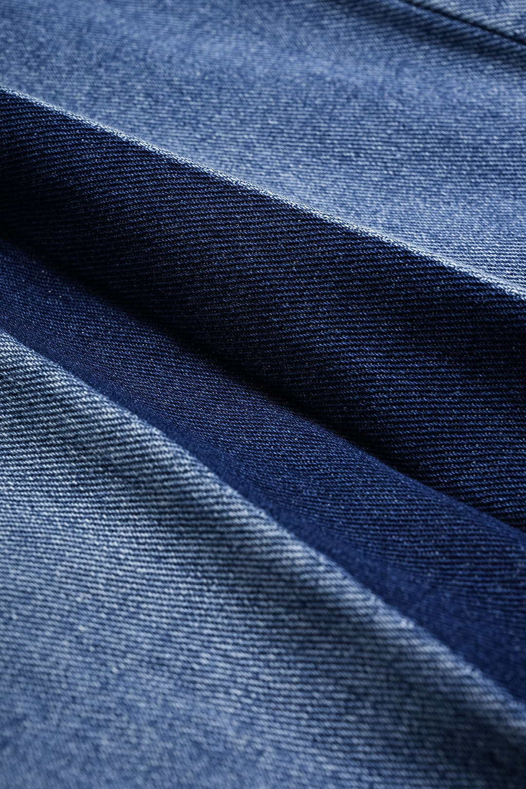 "Denim Contrast Wide Leg Jeans"