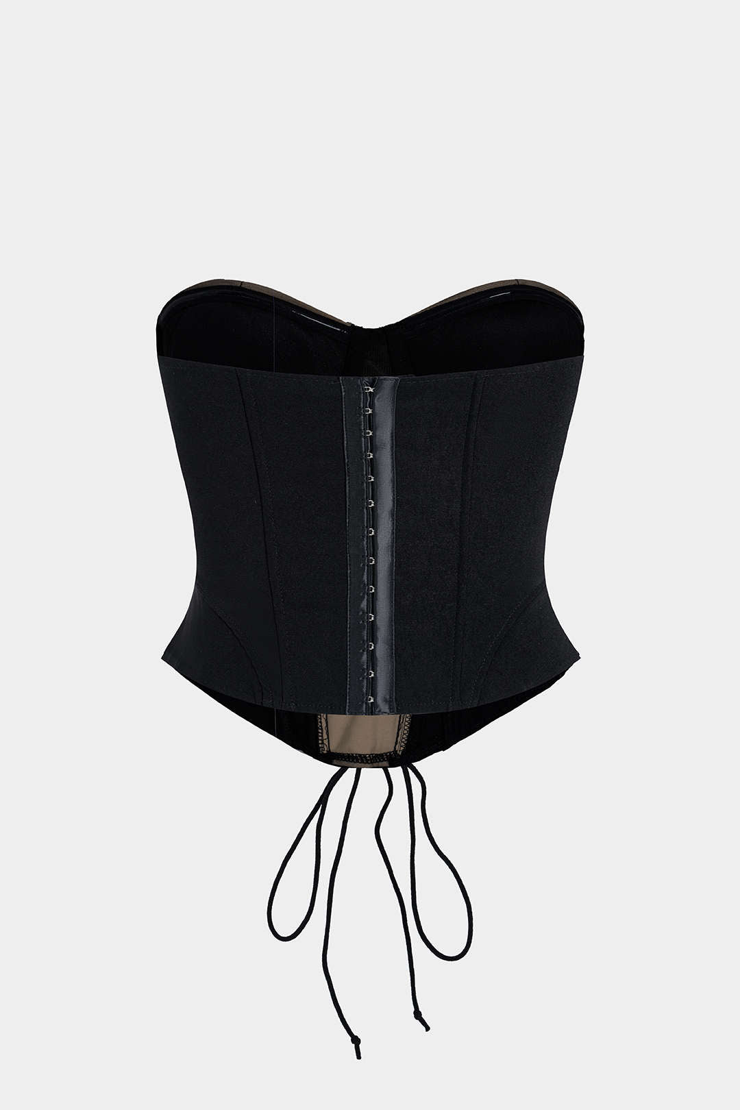"Contrast Tie-Up Corset Tube Top"