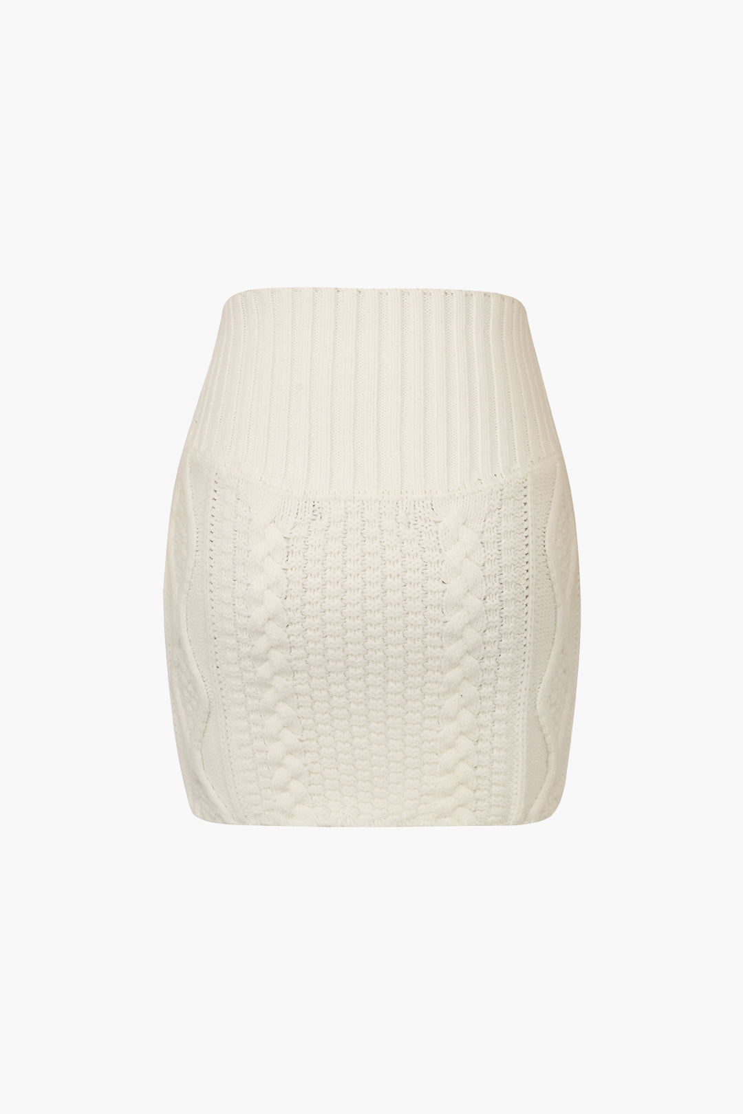 "Cable Knit Mini Skirt"