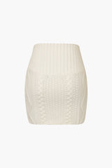 "Cable Knit Mini Skirt"