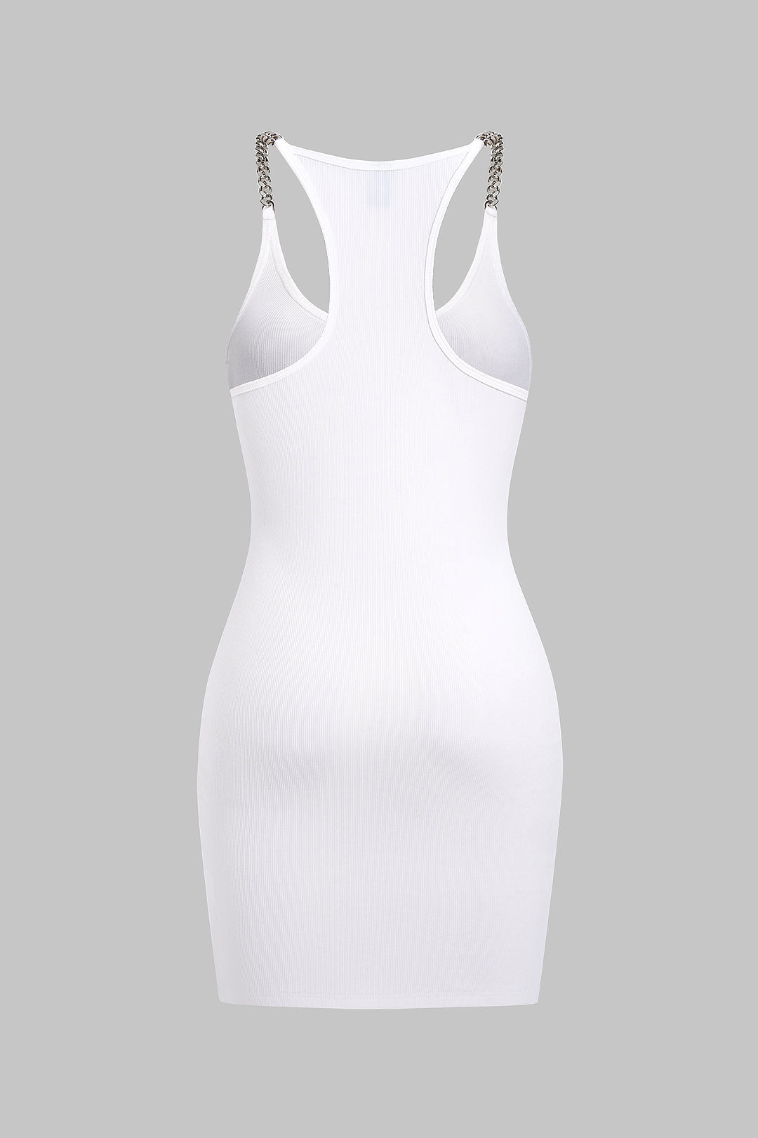 "Chain Decor Sleeveless Mini Dress"
